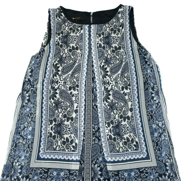 AB Studio Printed Popover Dress - Size 14 - Picture 2 of 5